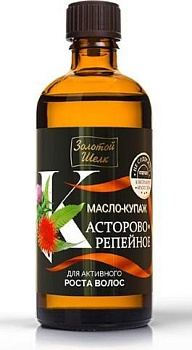 Золотой Шелк, масло-купаж касторово-репейное для активного роста волос, флакон 100 мл