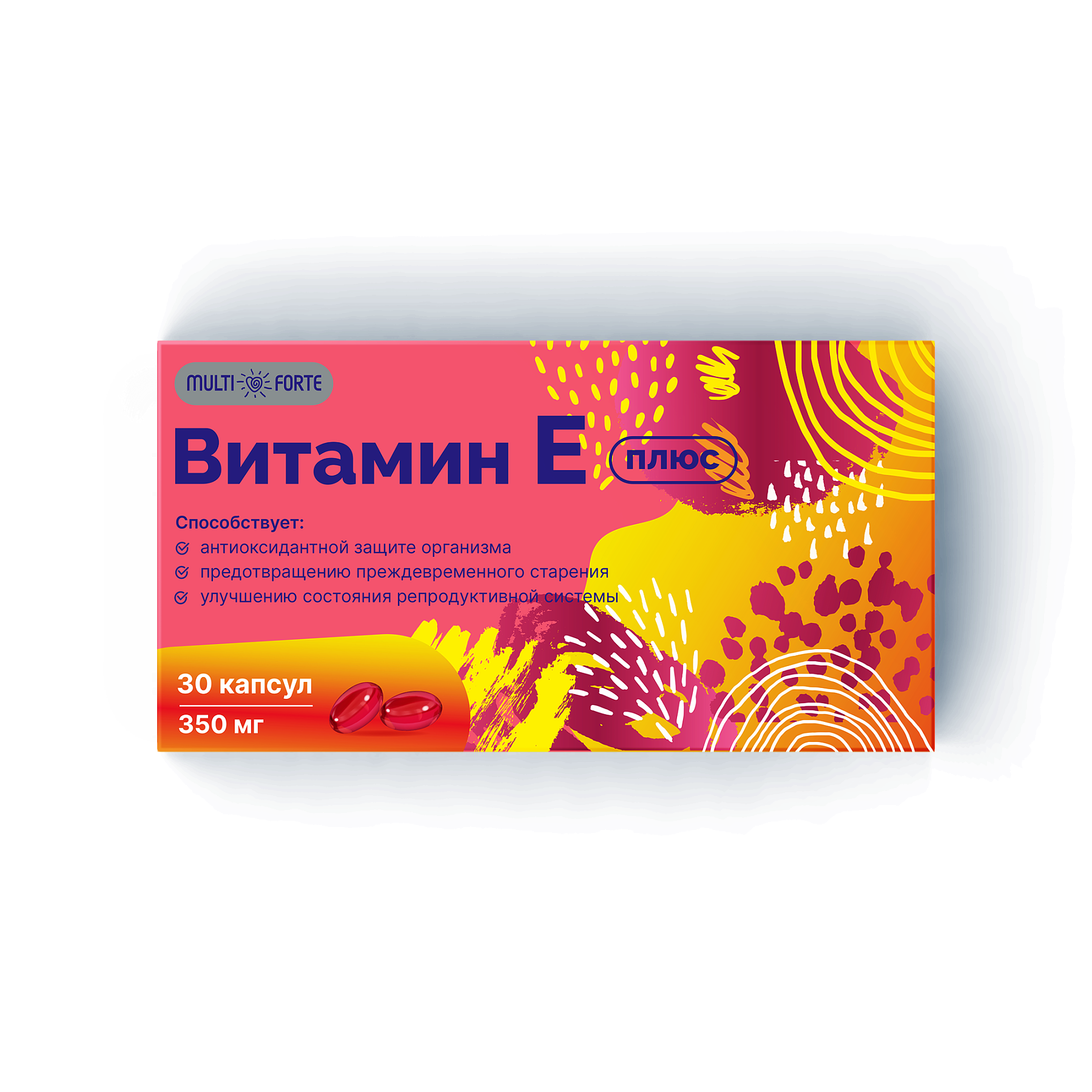 MultiForte Витамин Е плюс, капсулы 350 мг, 30 шт.