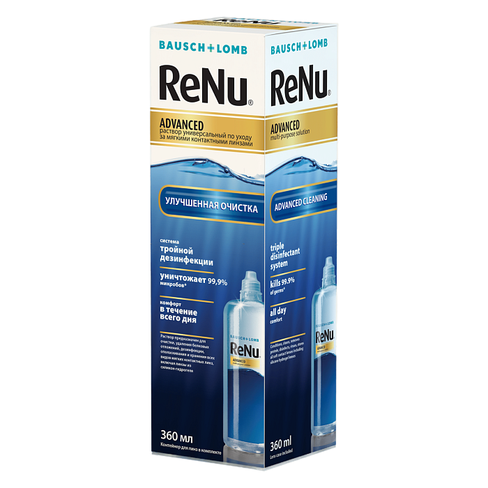 ReNu Advanced, раствор для контактных линз (с контейнером), 360 мл