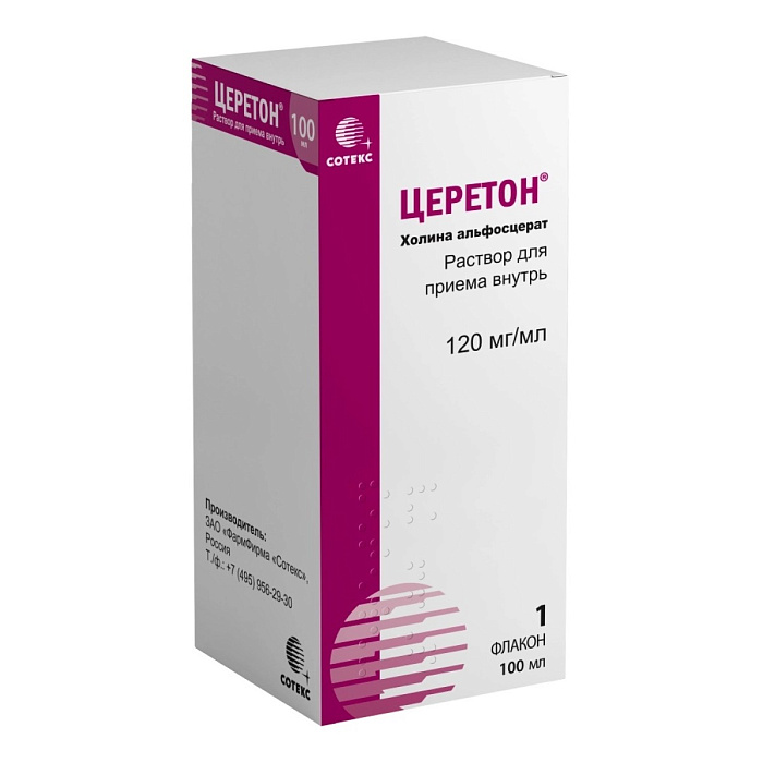 Церетон раствор 120 мг/мл, флакон 100 мл+пипетка и адаптер, 1 шт. 