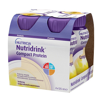 Nutridrink Компакт Протеин (ваниль), бутылочка 125 мл, 4 шт.