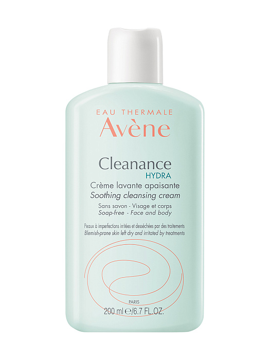 Avene Клинанс Гидра, крем очищающий успокаивающий для проблемной кожи 200 мл 