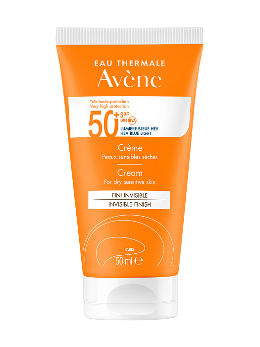Avene солнцезащитный крем SPF 50+ без отдушек, 50 мл