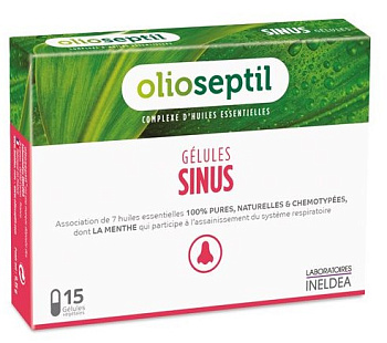 Olioseptil Sinus для санации носовых пазух, капсулы, 15 шт.