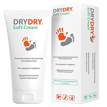 Dry Dry Soft Cream, антиперспирант, регулятор потоотделения 50 мл