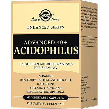 Солгар Ацидофилус 40+, капсулы, 60 шт.