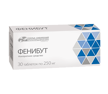 Фенибут, таблетки 250 мг, 30 шт. 