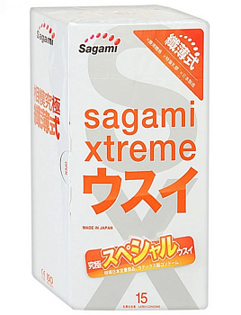 Sagami презервативы Xtreme 0,04 мм, 15 шт.