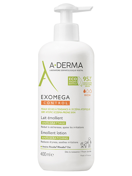 A-Derma Exomega Control лосьон для лица и тела смягчающий, 400 мл