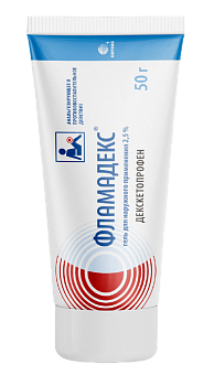 Фламадекс, гель для наружного применения 2,5%, туба 50 г 