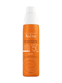 Avene солнцезащитный спрей для чувствительной кожи SPF50+, 200 мл