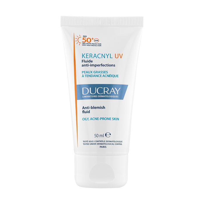 Ducray Keracnyl UV флюид для жирной кожи SPF50+, 50 мл