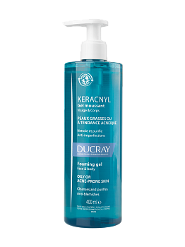 Ducray Keracnyl гель для лица и тела очищающий, 400 мл