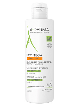 A-Derma Exomega Control гель смягчающий, пенящийся для сухой кожи, 500 мл