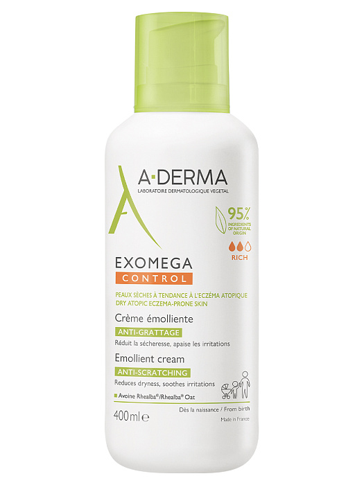 A-Derma Exomega Control крем для лица и тела смягчающий, 400 мл