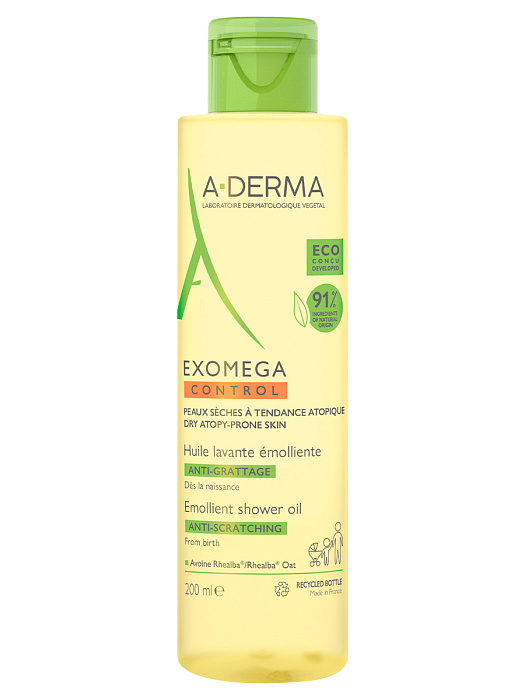 A-DERMA EXOMEGA CONTROL (А-Дерма Экзомега) Смягчающее масло для душа 200 мл