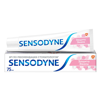 Зубная паста Sensodyne Защита Эмали защита для укрепления эмали зубов и снижения чувствительности зубов, 75 мл