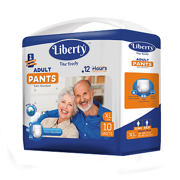 Подгузники трусики для взрослых Liberty Premium Pants размеры XL (объем талии 96-165 см), 10 шт.