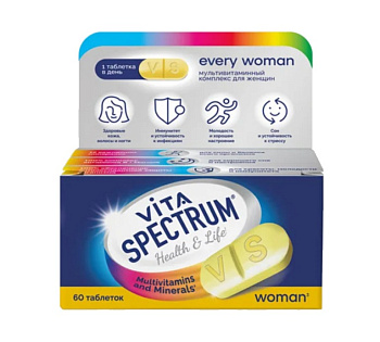 Витаспектрум (VITASPECTRUM) комплекс для женщин, таблетки, 60 шт.
