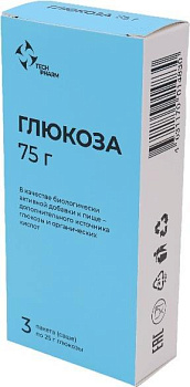 Глюкоза, порошок саше-пакет 25 г, 3 шт. 