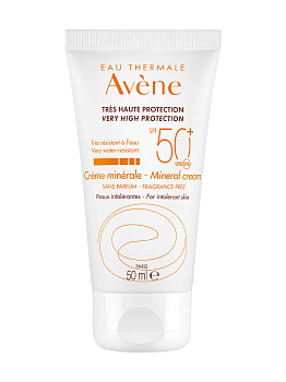 Avene, солнцезащитный крем минерал для сверхчувствительной кожи SPF50+, 50 мл