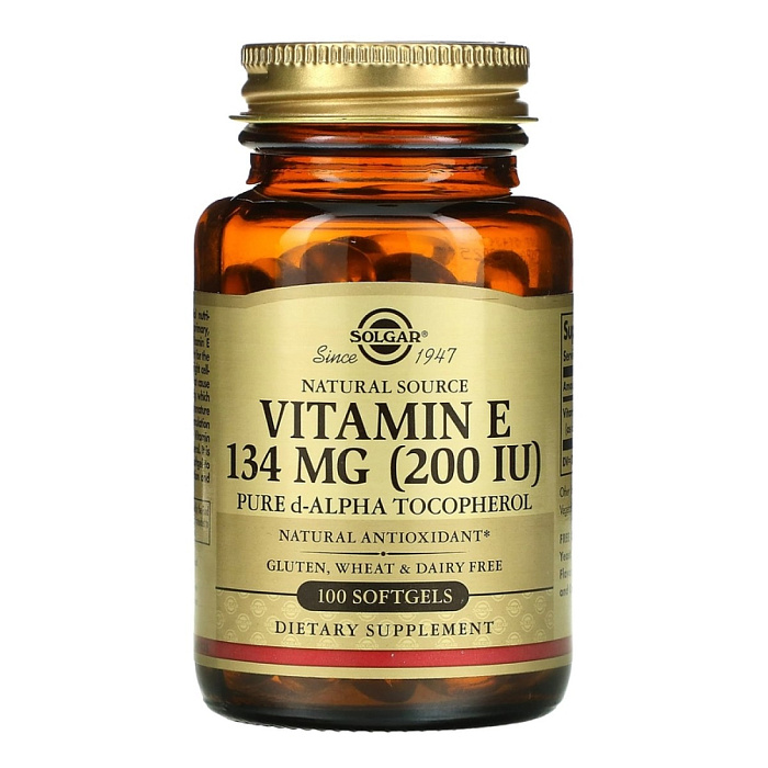 Солгар Витамин Е, капсулы 200 ME, 100 шт.
