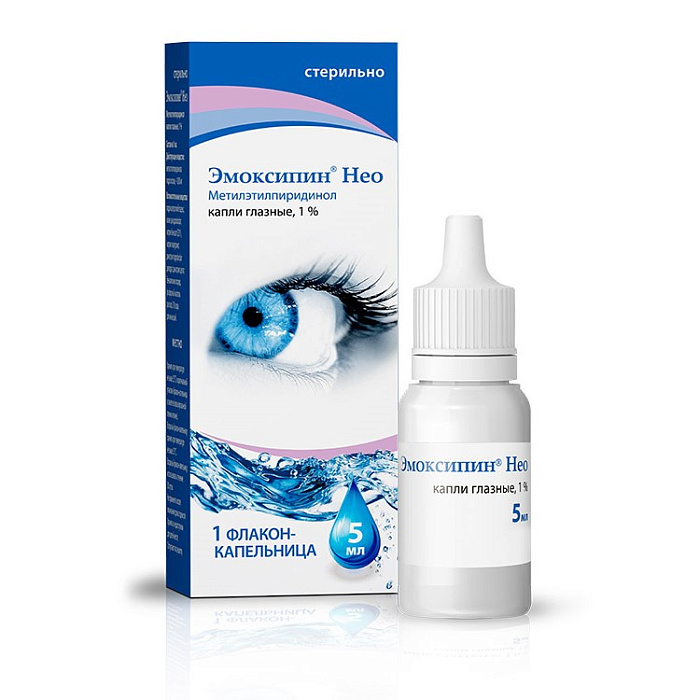 Эмоксипин Нео, капли глазные 1%, 5 мл 