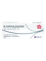 Фото Клиндацин, крем вагинальный 2%, туба 19 г Фото Клиндацин, крем вагинальный 2%, туба 19 г