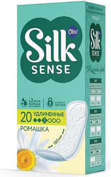 Ola Silk Sense, прокладки ежедневные Daily Deo, аромат ромашки, 20 шт.