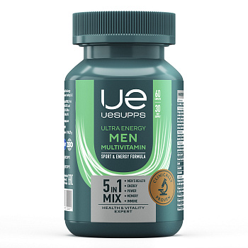 UESUPPS Ультра Энерджи Мен Мультивитамин Формула, таблетки, 60 шт.