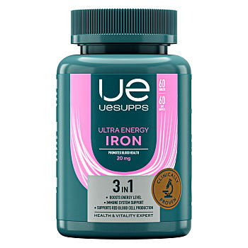 UESUPPS Ультра Энерджи Железо, таблетки, 60 шт.