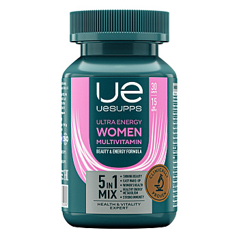 UESUPPS Ультра Энерджи Вимен Мультивитамин Формула, таблетки, 30 шт.