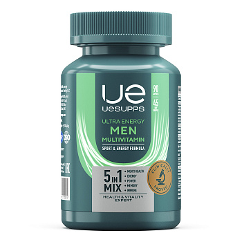 UESUPPS Ультра Энерджи Мен Мультивитамин Формула, таблетки, 90 шт.