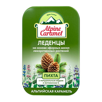 Alpine Caramel Альпийская Карамель, леденцы детские (пихта, Вит С, мед), 53 г