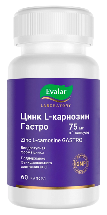 Цинк-L-карнозин Гастро, капсулы, 60 шт.