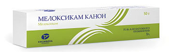 Мелоксикам Канон, гель для наружного применения, 1%, 50 г, 1 шт. 