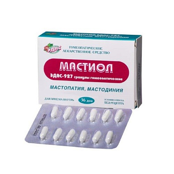 Мастиол Эдас-927, гранулы гомеопатические, 36 шт. 