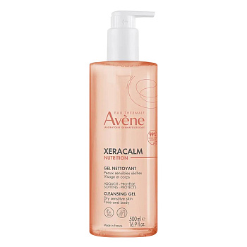 Avene XeraCalm Nutrition гель легкий питательный очищающий 500 мл