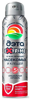 Дэта Extrime, аэрозоль от летающих насекомых и клещей, 150 мл