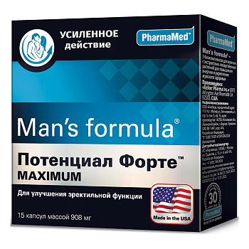 Менс-Формула Потенциал Форте Максимум капсулы 908 мг, 15 шт.