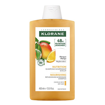 Klorane Масло манго, шампунь для волос 400 мл 