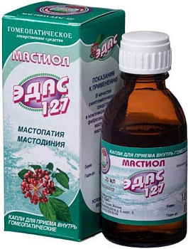 Мастиол Эдас-127, для лечения мастопатии, мастодинии, капли гомеопатические 25 мл  