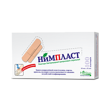 Нимпласт, пластырь 1.9 см х 7.2 см, 100 шт.