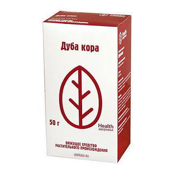 Дуба кора, сырье растительное измельченное, 50 г 