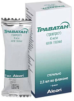 Фото Траватан, капли глазные 40 мкг/мл, 2.5 мл