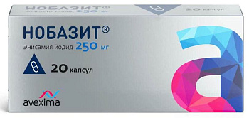 Нобазит, таблетки покрыт. плен. об. 250 мг, 20 шт. 