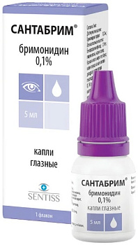 Сантабрим, капли глазные 0.1%, 5 мл 
