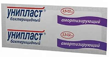 Лейкопластырь Унипласт бактер Влагостойкий 2,5 х 7,2 см х1