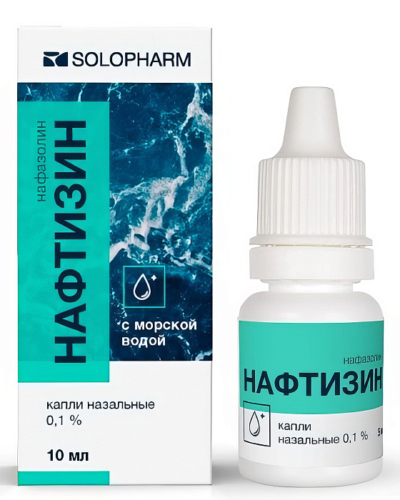 Нафтизин, капли назальные 0.1%, 15 мл (Гротекс) 