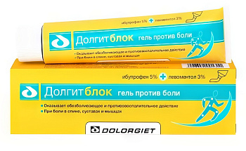 Долгитблок, гель для наружного применения 5 % +3 % туба 150 г 